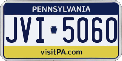 PA license plate JVI5060