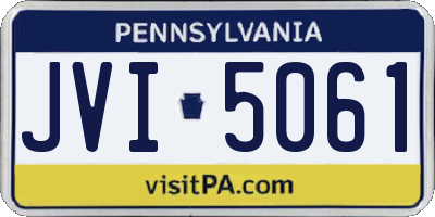 PA license plate JVI5061