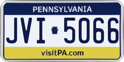 PA license plate JVI5066