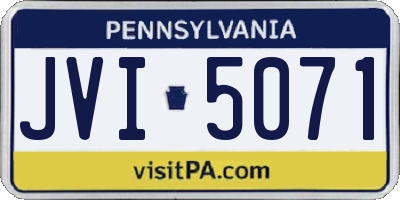 PA license plate JVI5071