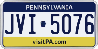 PA license plate JVI5076