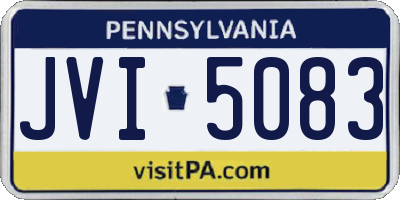 PA license plate JVI5083