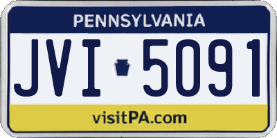 PA license plate JVI5091
