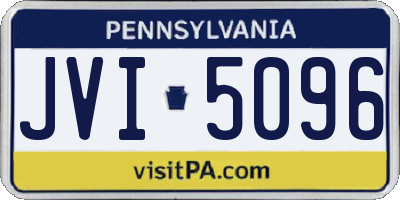 PA license plate JVI5096