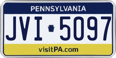PA license plate JVI5097