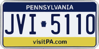PA license plate JVI5110