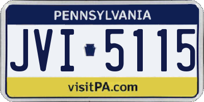 PA license plate JVI5115