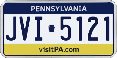 PA license plate JVI5121