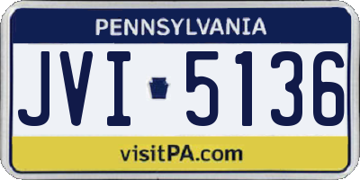 PA license plate JVI5136