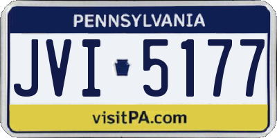 PA license plate JVI5177
