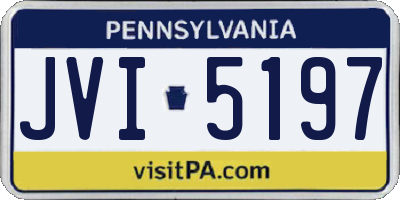PA license plate JVI5197