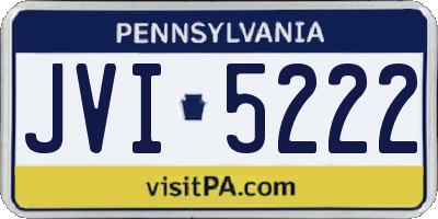 PA license plate JVI5222