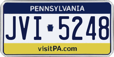 PA license plate JVI5248