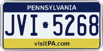 PA license plate JVI5268