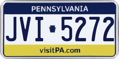 PA license plate JVI5272