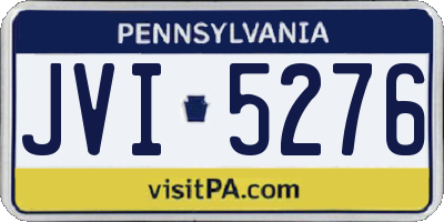 PA license plate JVI5276