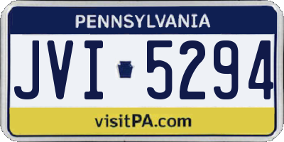 PA license plate JVI5294