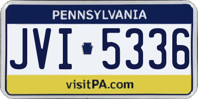 PA license plate JVI5336