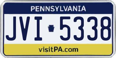PA license plate JVI5338