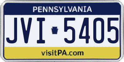 PA license plate JVI5405