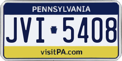 PA license plate JVI5408