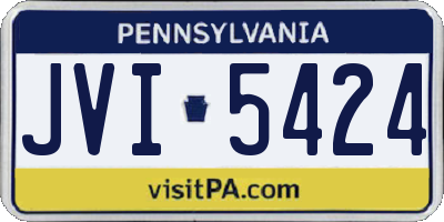 PA license plate JVI5424