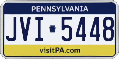 PA license plate JVI5448