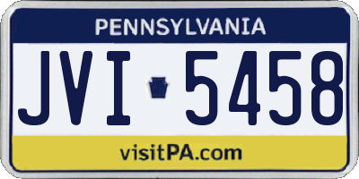 PA license plate JVI5458