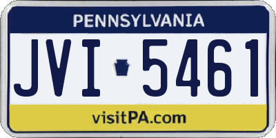 PA license plate JVI5461