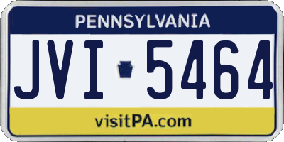 PA license plate JVI5464