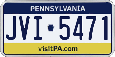 PA license plate JVI5471