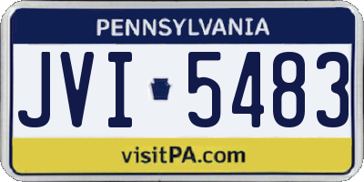PA license plate JVI5483