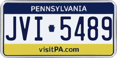 PA license plate JVI5489