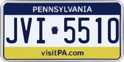 PA license plate JVI5510