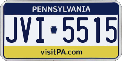 PA license plate JVI5515