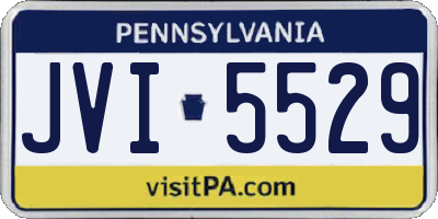 PA license plate JVI5529