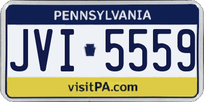 PA license plate JVI5559
