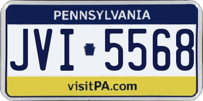 PA license plate JVI5568