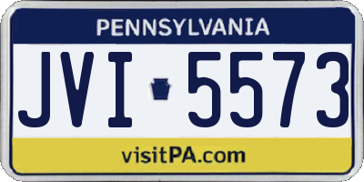 PA license plate JVI5573