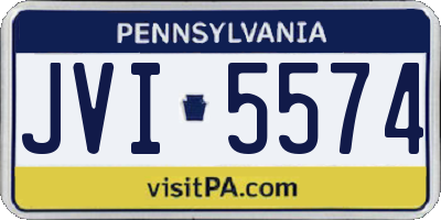 PA license plate JVI5574