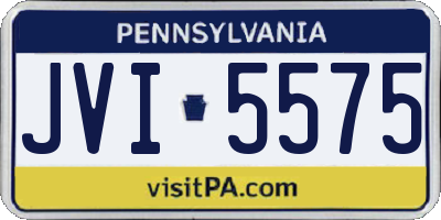PA license plate JVI5575