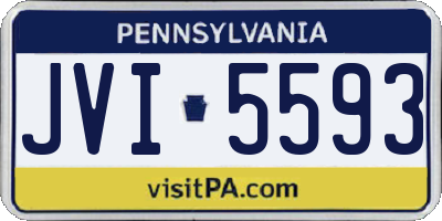PA license plate JVI5593