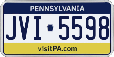 PA license plate JVI5598