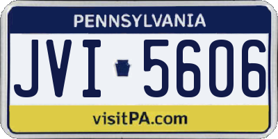 PA license plate JVI5606