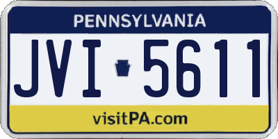 PA license plate JVI5611