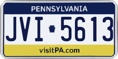 PA license plate JVI5613