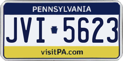 PA license plate JVI5623