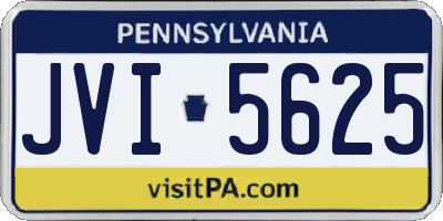 PA license plate JVI5625