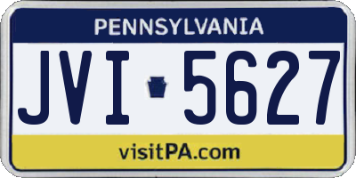 PA license plate JVI5627