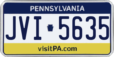 PA license plate JVI5635